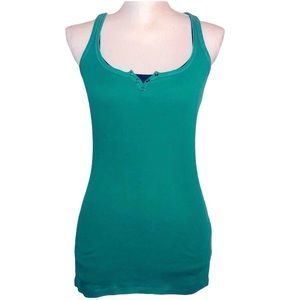 Women’s Derek Heart Teal Tank Top